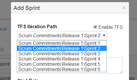 TFS iteration path
