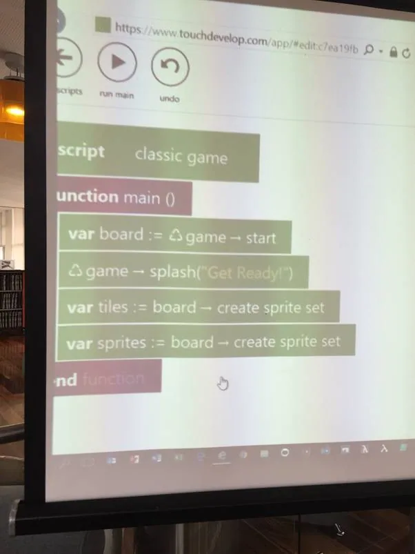 Figure: touchdevelop.com was fun for the kids to code