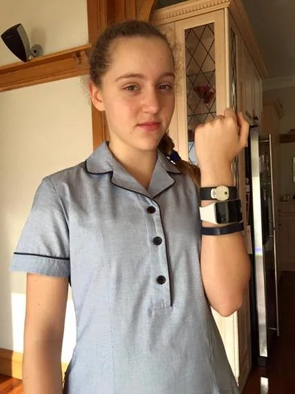 Figure: My daughter Eve wasn't very grateful to get a new Microsoft Band 2. She said, "Dad, 3 is too much!” - I expected she'd enjoy being my experiment!