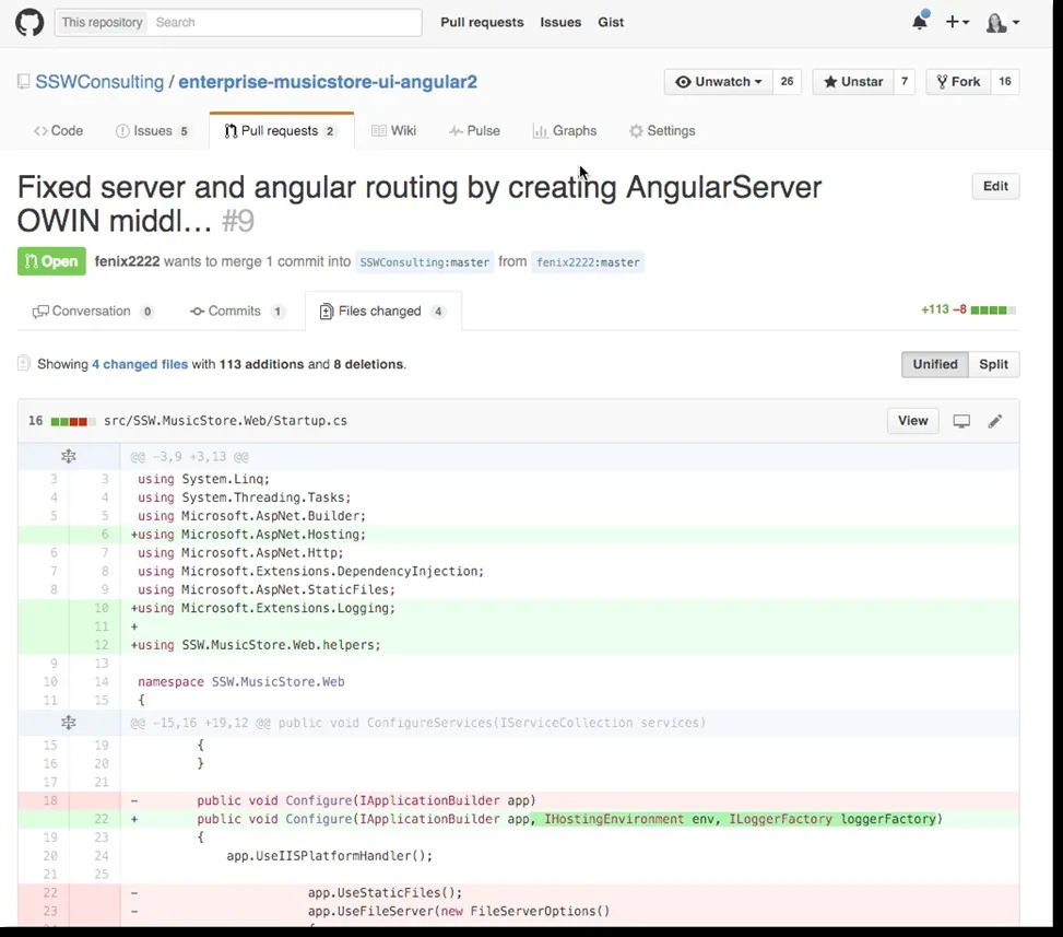 Figure: GitHub and Visual Studio Team Services both support Pull Requests.