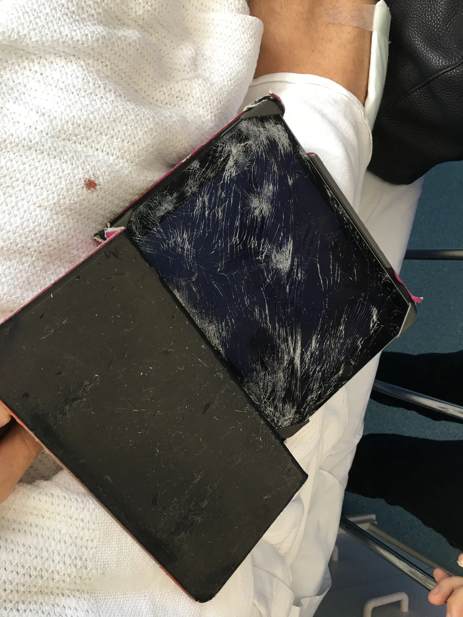 Figure: RIP iPad. Need a new iPad and a few other things that got smashed.