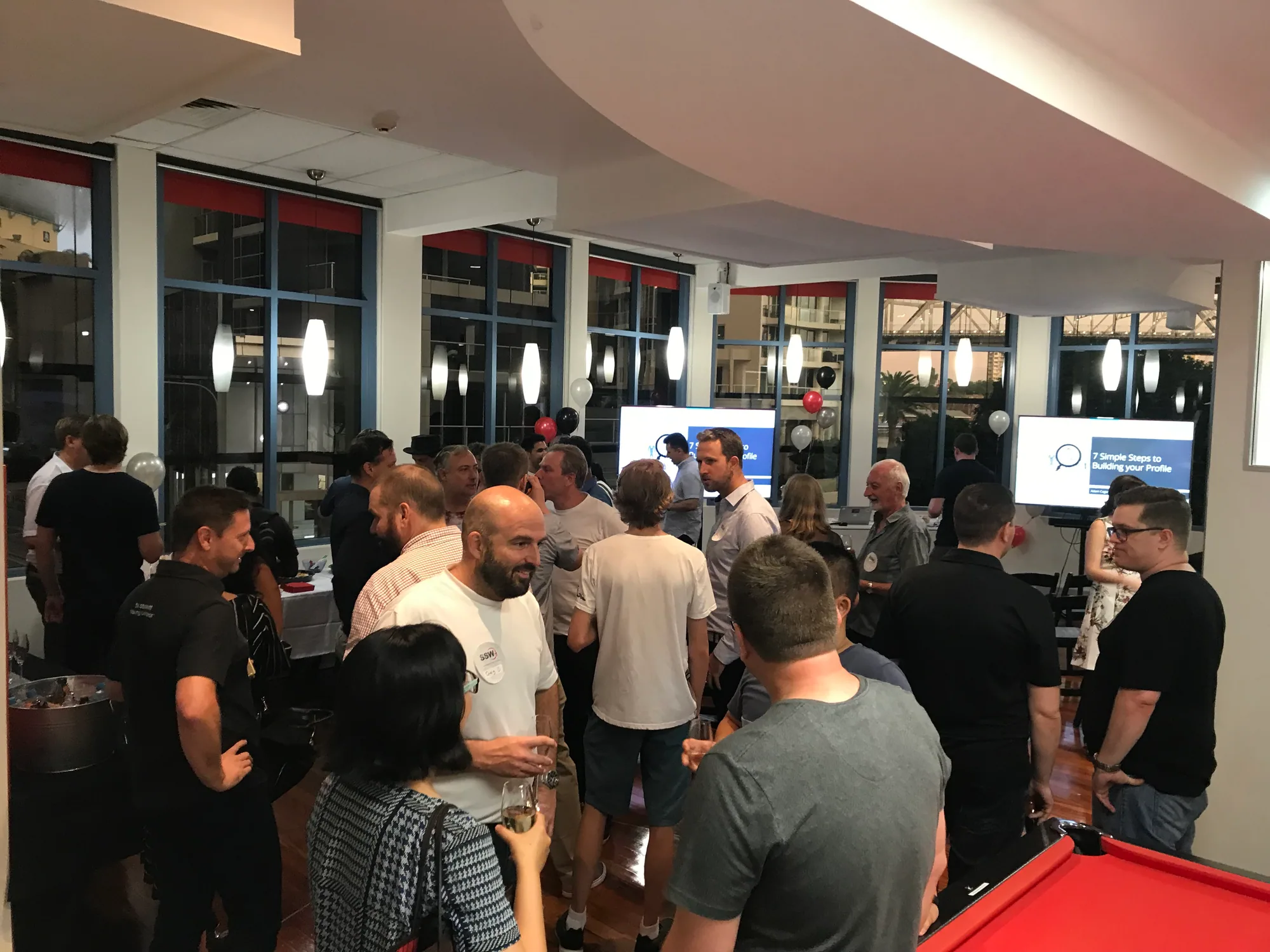 There was socialising and drinking before and after the talk