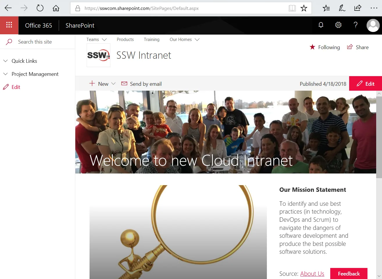 We’ve customized our new home page