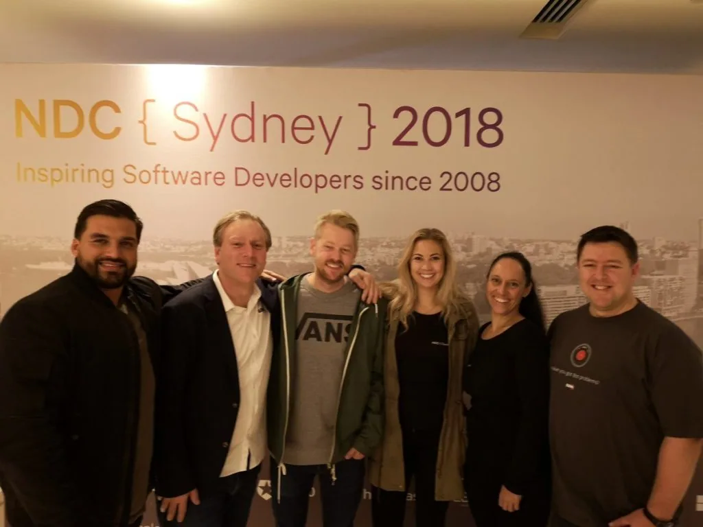 Some of the awesome NDC Crew with myself and William Liebenberg in Sydney . I can’t wait to see them again!
