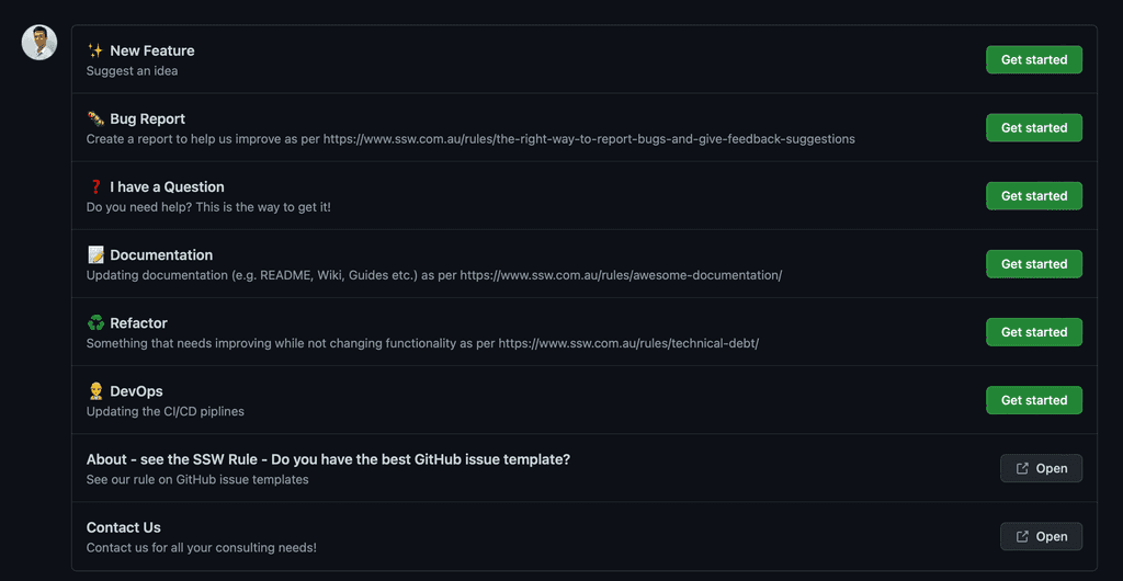 Good example of GitHub Projects and Issues