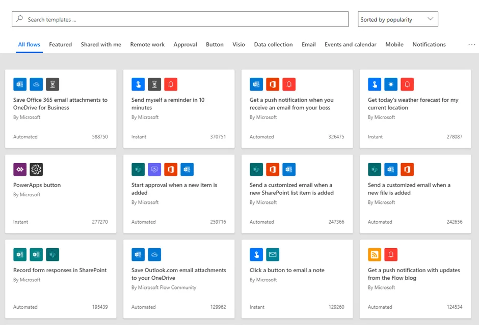 Power Automate Templates