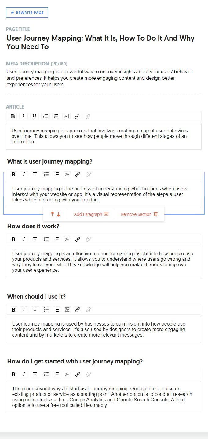 AI Re-writer tool: It gave me some good suggestions that I could flesh out into a bigger, more technical blog