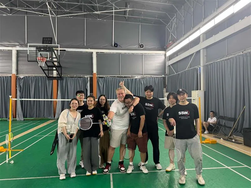 The China team are awesome and very serious about badminton…
